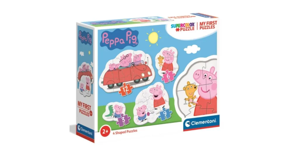 Kedvezményes ár Peppa malac 4 az 1-ben 3–6-9–12 db-os puzzle – Clementoni