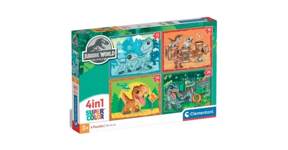 Jurassic World 4 az 1-ben 12–16–20–24 db-os puzzle – Clementoni Árengedmény
