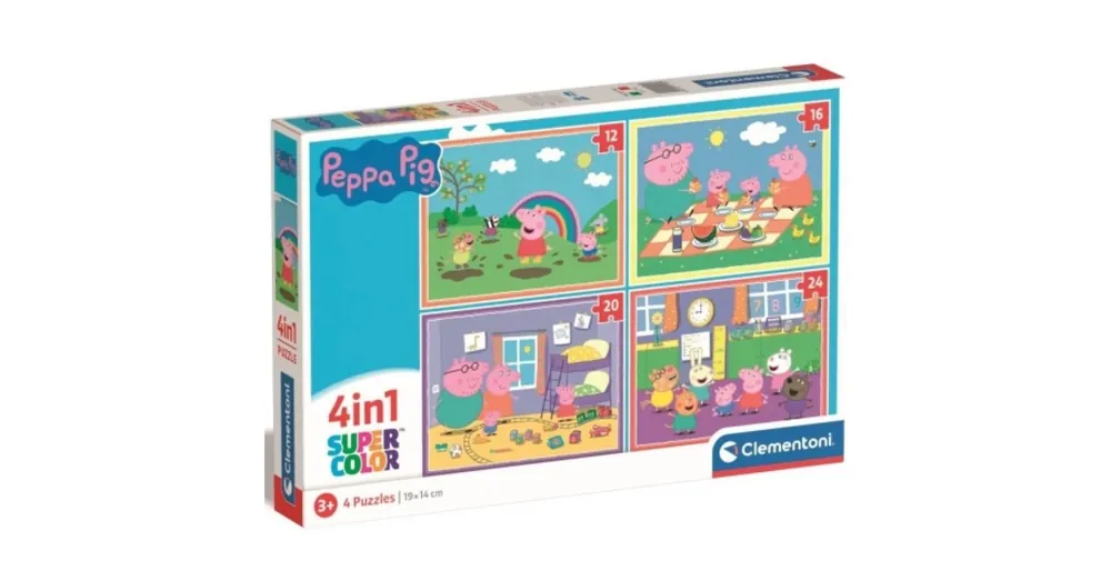 Azonnali szállítás Peppa malac 4 az 1-ben 12–16–20–24 db-os puzzle – Clementoni