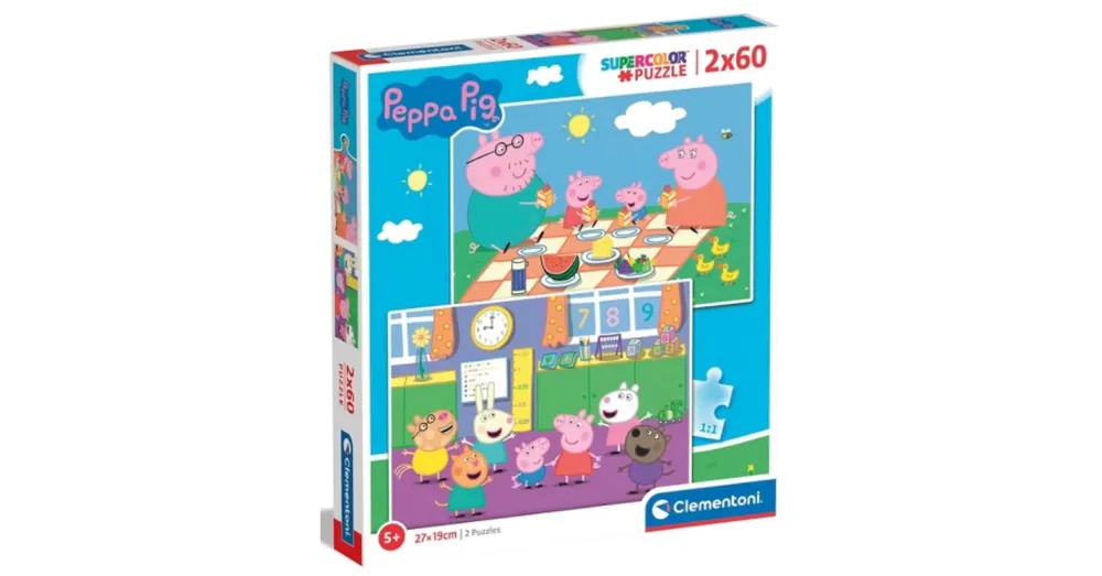 Peppa Malac 2×60 db-os puzzle – Clementoni Prémium