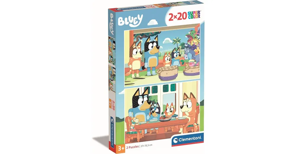 Akció Bluey 2×20 db-os supercolor puzzle – Clementoni
