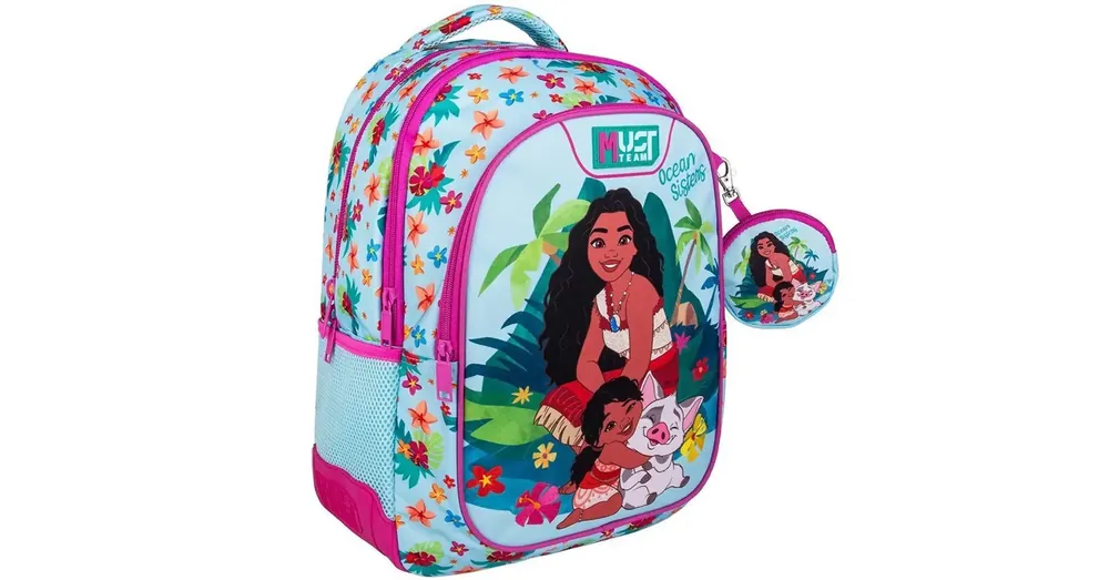Must… Vaiana 2 lekerekített 3 rekeszes iskolatáska, hátizsák 32×18×43 cm Árengedmény