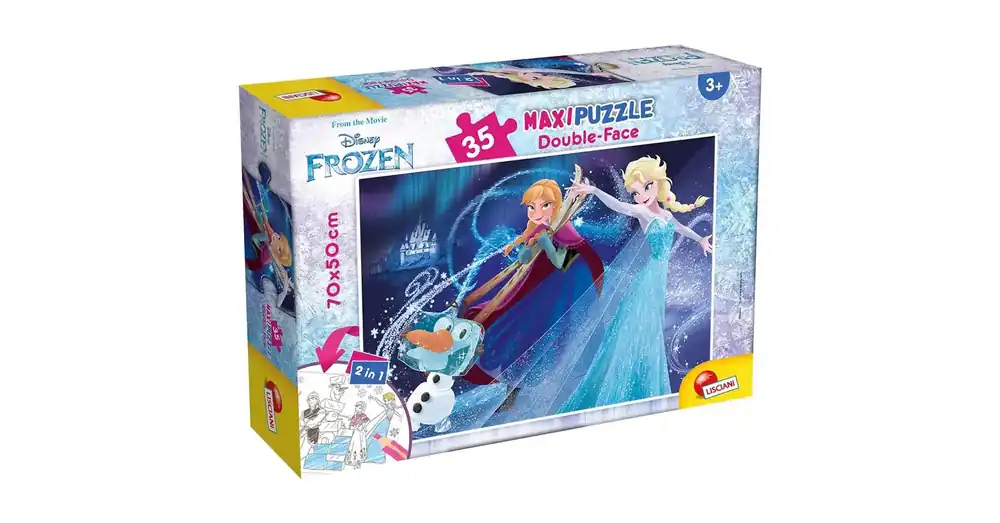 Jégvarázs 2 az 1-ben 35 db-os maxi puzzle és színező 70×50 cm – Lisciani Újdonság
