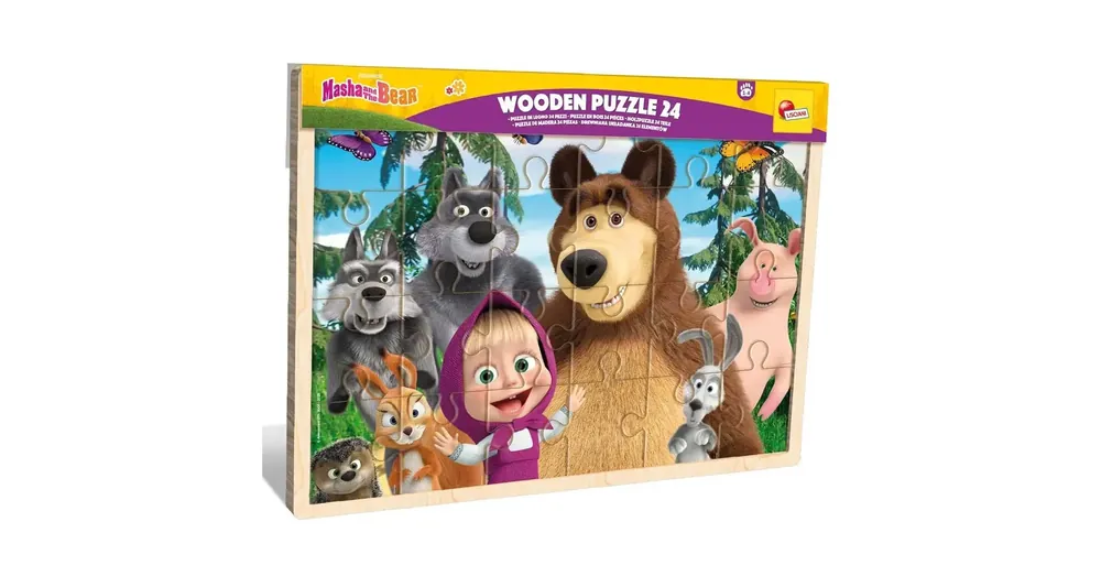 Bestseller Mása és a Medve 24 db-os fa keretes puzzle – Lisciani