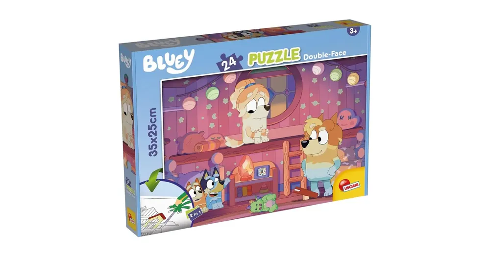 Bluey esti mese 2 az 1-ben 24 db-os puzzle és színező 35×25 cm – Lisciani Népszerű