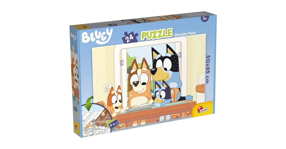 Bluey 2 az 1-ben 24 db-os puzzle és színező 50×35 cm – Lisciani Árcsökkenés