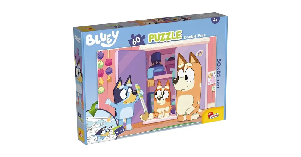 Bluey 2 az 1-ben 60 db-os puzzle és színező 50×35 cm – Lisciani Újdonság