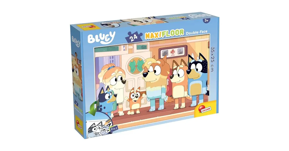 Legjobb ár Bluey és barátai 2 az 1-ben 24 db-os maxi padló puzzle és színező 35×25 cm – Lisciani