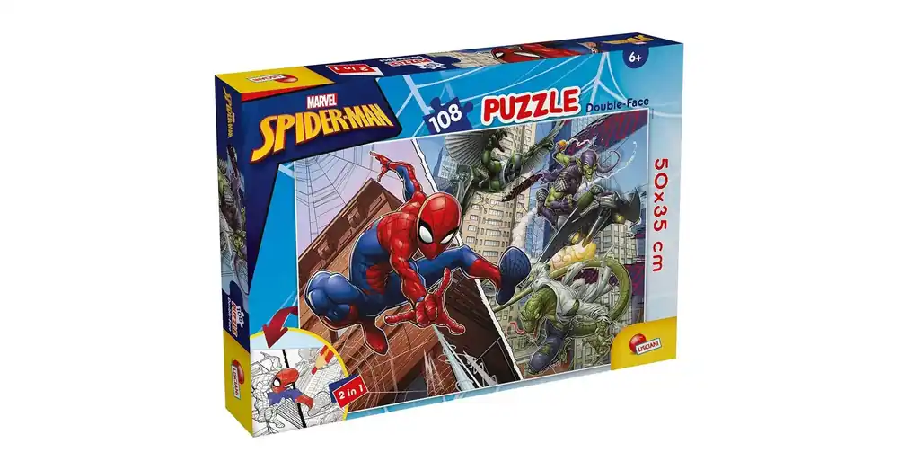 Rendeld meg most Pókember 2 az 1-ben 108 db-os puzzle és színező 50×35 cm – Lisciani