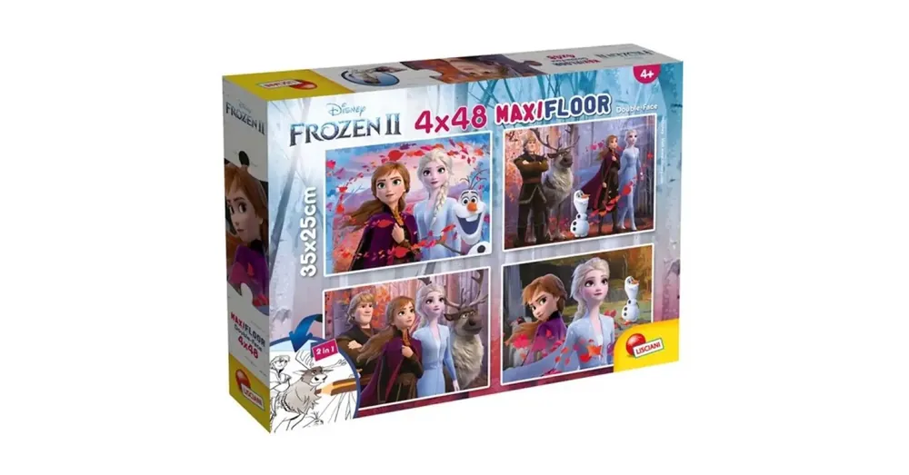 Jégvarázs II 2 az 1-ben maxi 4×48 db-os puzzle és színező 35×25 cm – Lisciani Gyors szállítás