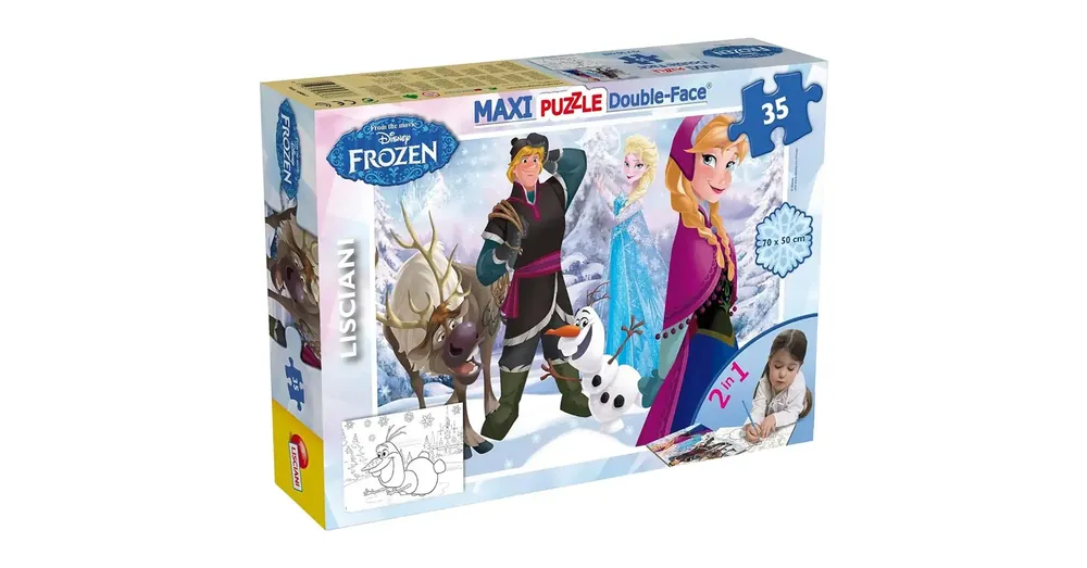Gyors szállítás Jégvarázs 2 az 1-ben maxi 35 db-os puzzle és színező 70×50 cm – Lisciani