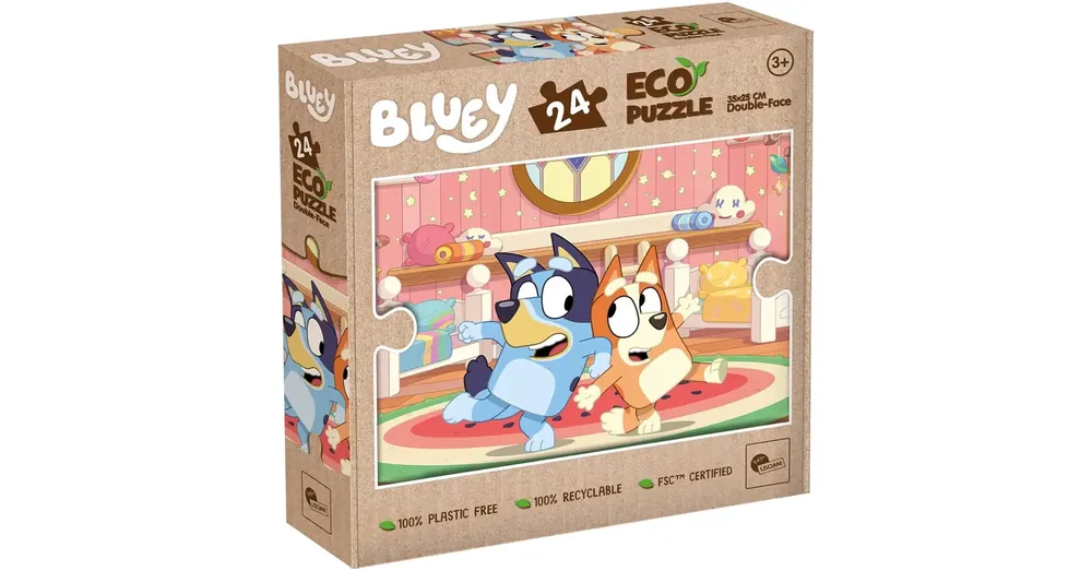 Azonnali szállítás Bluey 2 az 1-ben 24 db-os Eco mini puzzle és színező 35×25 cm – Lisciani