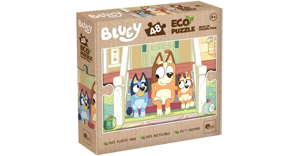 Bluey kutyusok a lépcsőn 2 az 1-ben 48 db-os Eco mini puzzle és színező 35×25 cm – Lisciani Szezonális akció