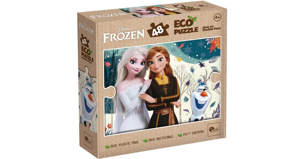 Jégvarázs testvérek 2 az 1-ben 48 db-os Eco mini puzzle és színező 35×25 cm – Lisciani Expressz szállítás