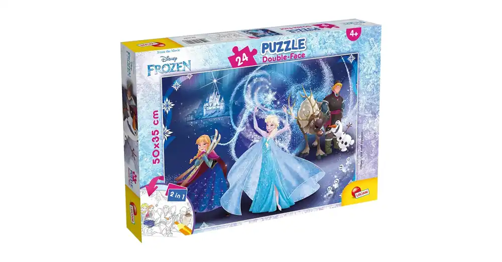 Jégvarázs 2 az 1-ben 24 db-os puzzle és színező 50×35 cm – Lisciani Expressz kézbesítés