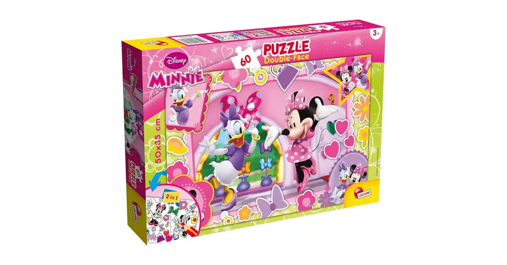 Minnie egér 2 az 1-ben 60 db-os puzzle és színező 50×35 cm – Lisciani Kedvezményes ár