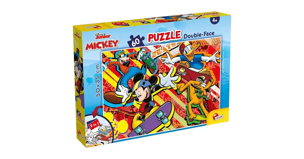Mickey egér 2 az 1-ben 60 db-os puzzle és színező 50×35 cm – Lisciani Biztonságos fizetés
