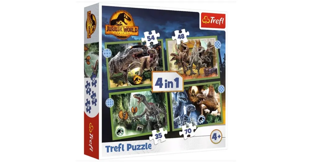 Biztonságos vásárlás Jurrasic World 4 az 1-ben puzzle – Trefl