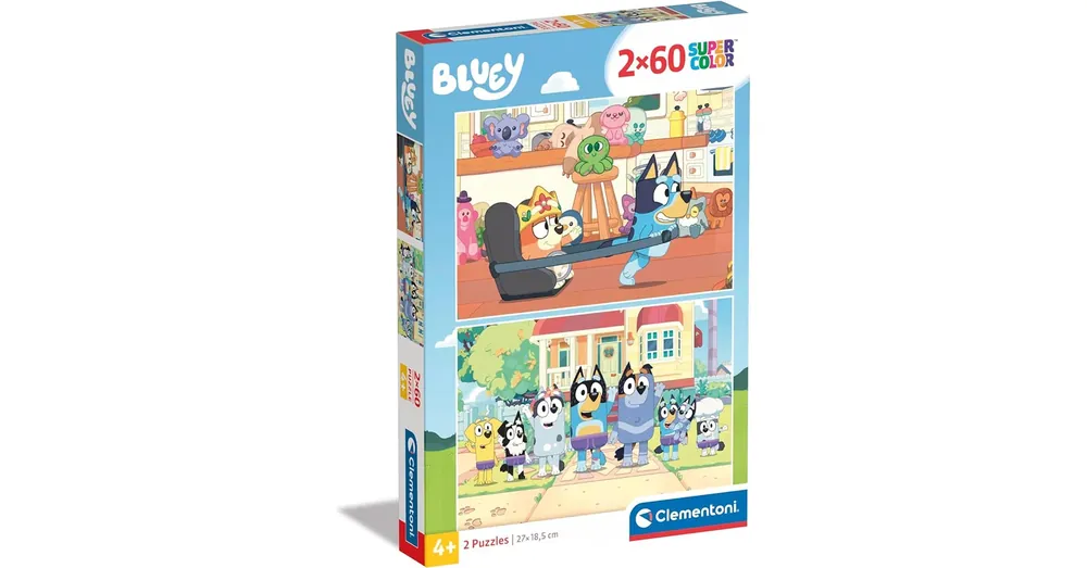 Utolsó esély Bluey 2×60 db-os supercolor puzzle – Clementoni