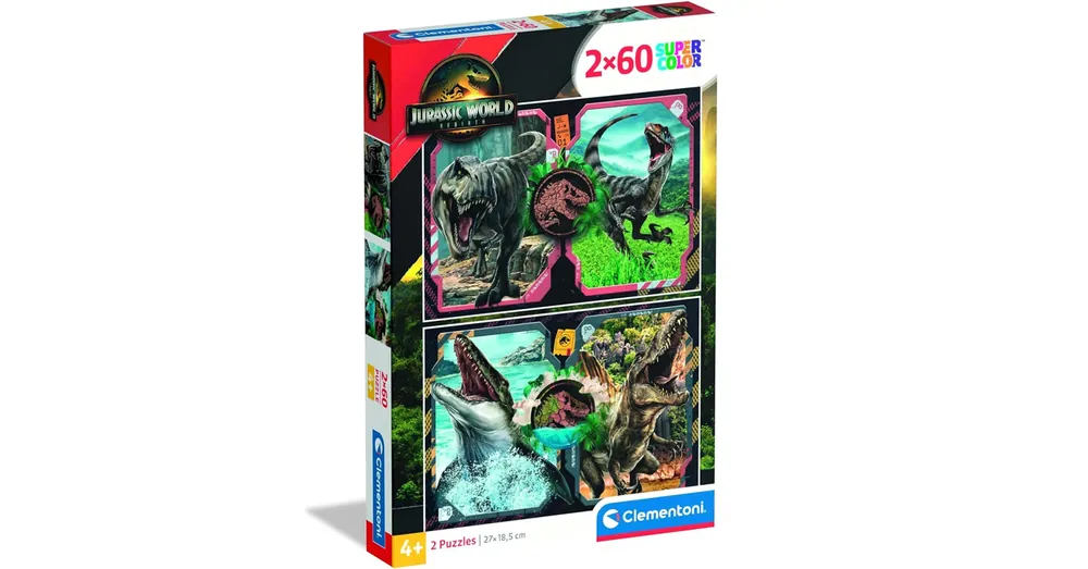 Jurassic World újjászületés 2×60 db-os Supercolor puzzle – Clementoni Exkluzív ajánlat