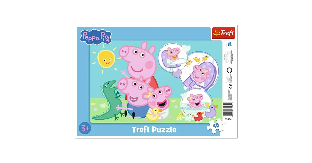 Peppa malac családi móka 15 db-os keretes puzzle – Trefl Szuper akció