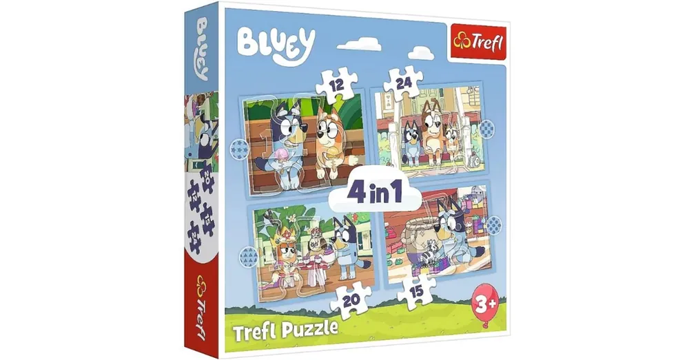 Bluey világa 4 az 1-ben 12–15–20–24 db-os puzzle – Trefl Vásárlói kedvenc