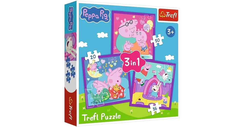 Peppa malac 3 az 1-ben 20–36–50 db-os puzzle – Trefl Kiárusítás