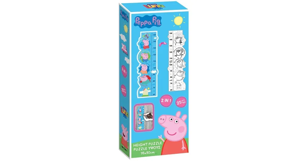 Luna Peppa malac színezhető magasságmérő 25 db-os maxi puzzle Legnépszerűbb