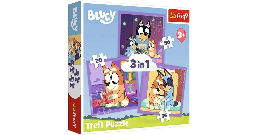 Bluey 3 az 1-ben 20–36–50 db-os puzzle – Trefl Azonnal elérhető