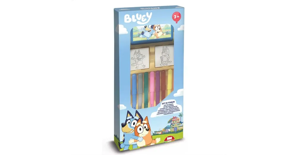 Végkiárusítás Bluey nyomdakészlet filcekkel 9 db-os szett – Multiprint
