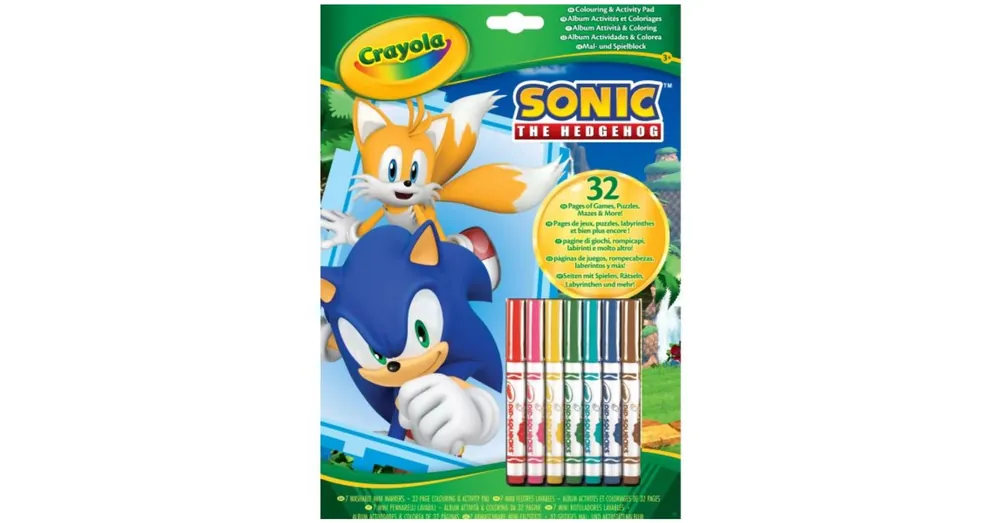Expressz szállítás Crayola Sonic, a sündisznó színező és foglalkoztató füzet