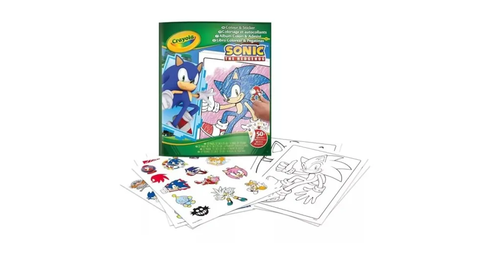 Crayola Sonic, a sündisznó színező matricákkal Újdonság