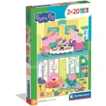 Végkiárusítás Peppa malac 2×20 db-os Supercolor puzzle – Clementoni