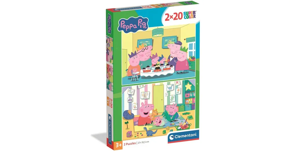Végkiárusítás Peppa malac 2×20 db-os Supercolor puzzle – Clementoni