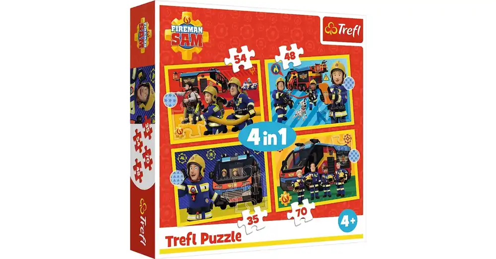 Sam a tűzoltó 4 az 1-ben puzzle 35–48–54–70 db-os – Trefl Szuper ajánlat