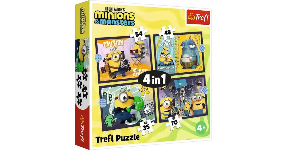 Kiárusítás Minyonok 3 4 az 1-ben puzzle 35–48–54–70 db-os – Trefl