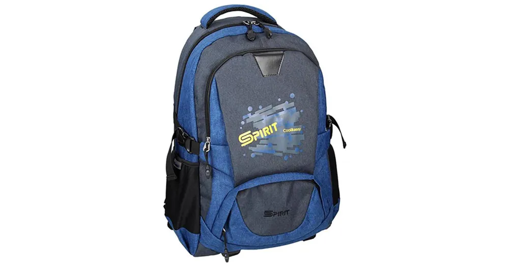 Spirit Crew kék és szürke lekerekített iskolatáska, hátizsák Árengedmény