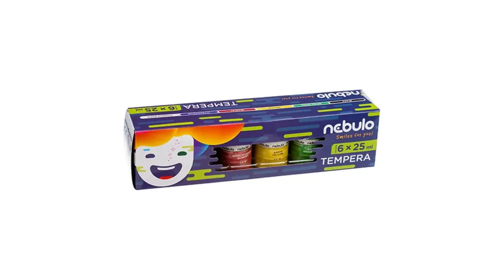 Kihagyhatatlan ajánlat Nebulo Színes tempera készlet 25ml-es tégelyben 6 db-os szett