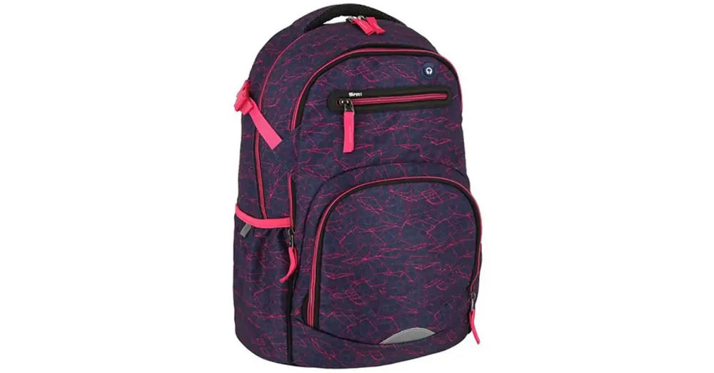 Spirit Stringer pink geometriai mintás lekerekített iskolatáska, hátizsák Biztonságos vásárlás