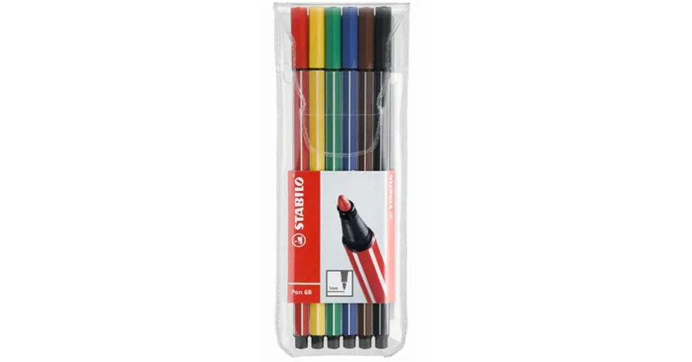 Stabilo Pen 68 1,4 mm rostirón 6 db-os szett Expressz kézbesítés