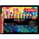 Azonnali szállítás Stabilo Woody 3in1 ARTY színes ceruza szett 10 db-os