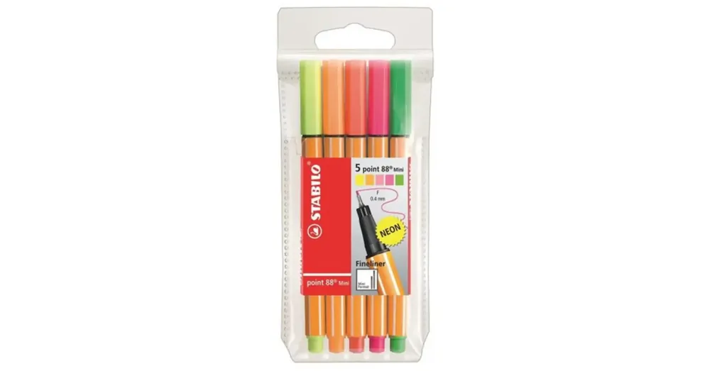 Azonnali szállítás Stabilo Point 88 Mini neon tűfilc készlet 5 db-os