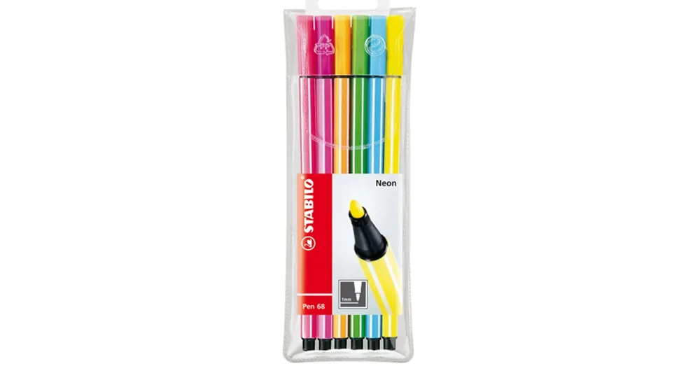 Stabilo Pen 68 neon színű filctoll készlet 6 db-os Szezonális akció