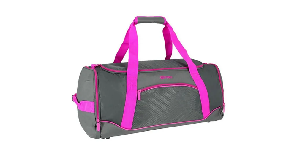 Azonnal elérhető Spirit Gym sporttáska neon pink-szürke 20×51×23 cm