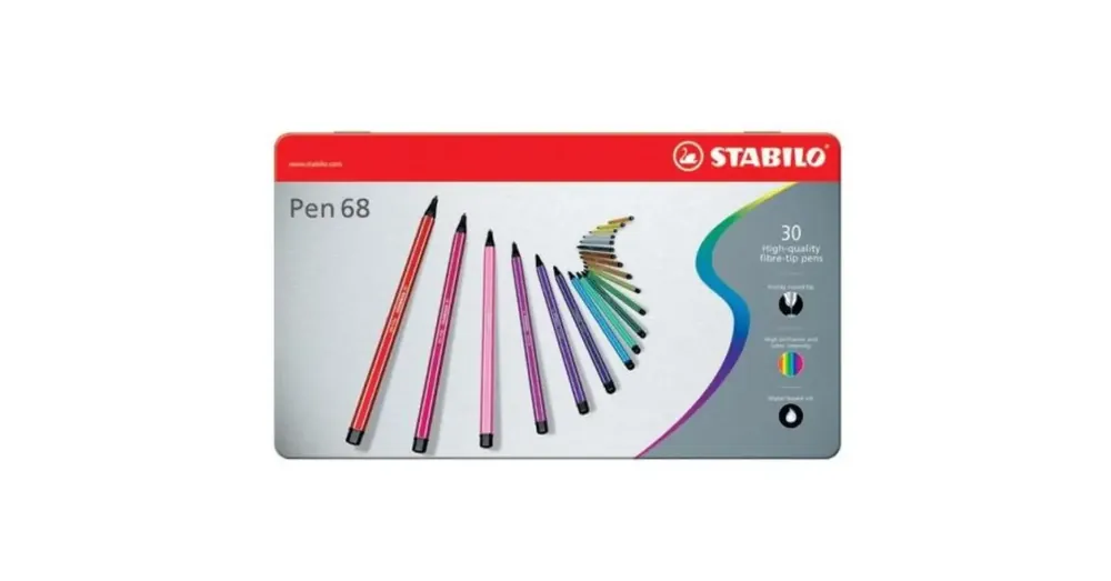 Expressz kézbesítés Stabilo Pen 68 színes rostirón 30 db-os szett