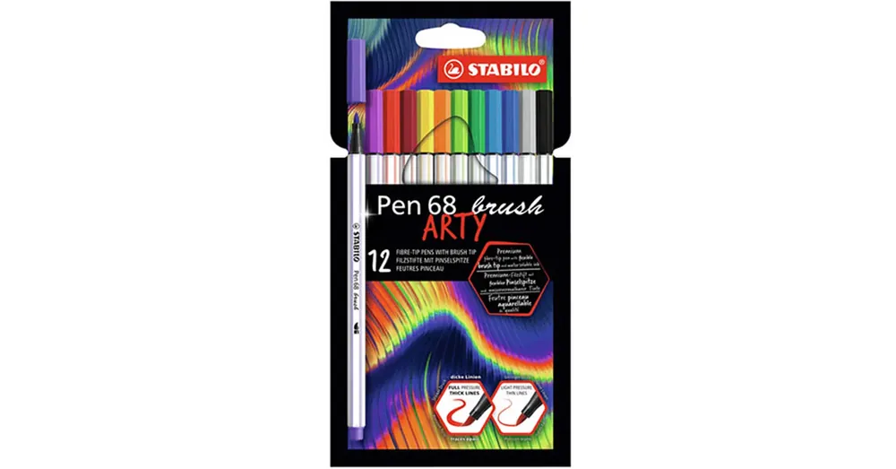 Stabilo Pen 68 Brush ARTY ecsetfilc készlet 12 db-os Szuper ajánlat