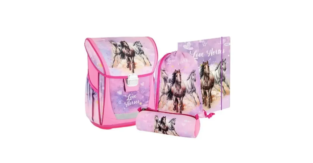Utolsó esély Spirit Love Horse 4 db-os Cool ergonomikus iskolatáska szett