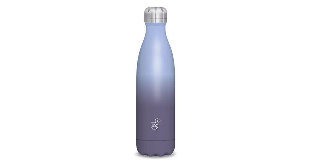Világoskék-lila duplafalú fémkulacs 500ml Népszerű