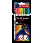 Gyors kiszállítás Stabilo Pen 68 Brush ARTY ecsetfilc készlet 10 db-os