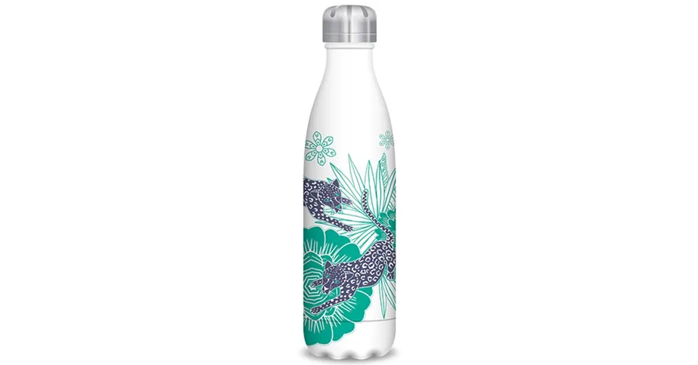 Szuper ajánlat Catalina Estrada leopárdos duplafalú fémkulacs fehér 500ml